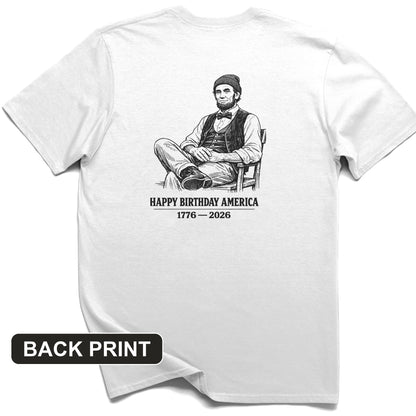 Abe Beanie Back Print T-Shirt