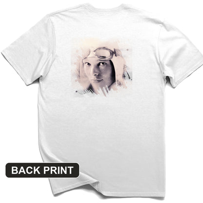 Amelia Earhart in Color Back Print T-Shirt