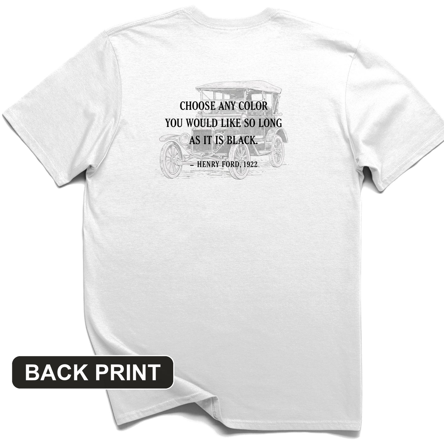 Any Color Back Print T-Shirt