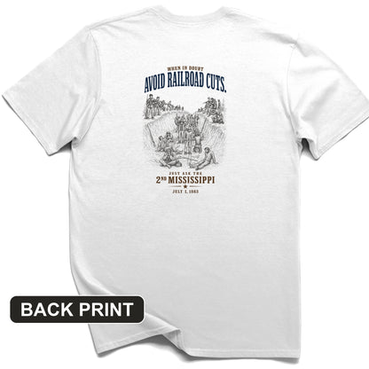 Avoid Railroad Cuts Back Print T-Shirt
