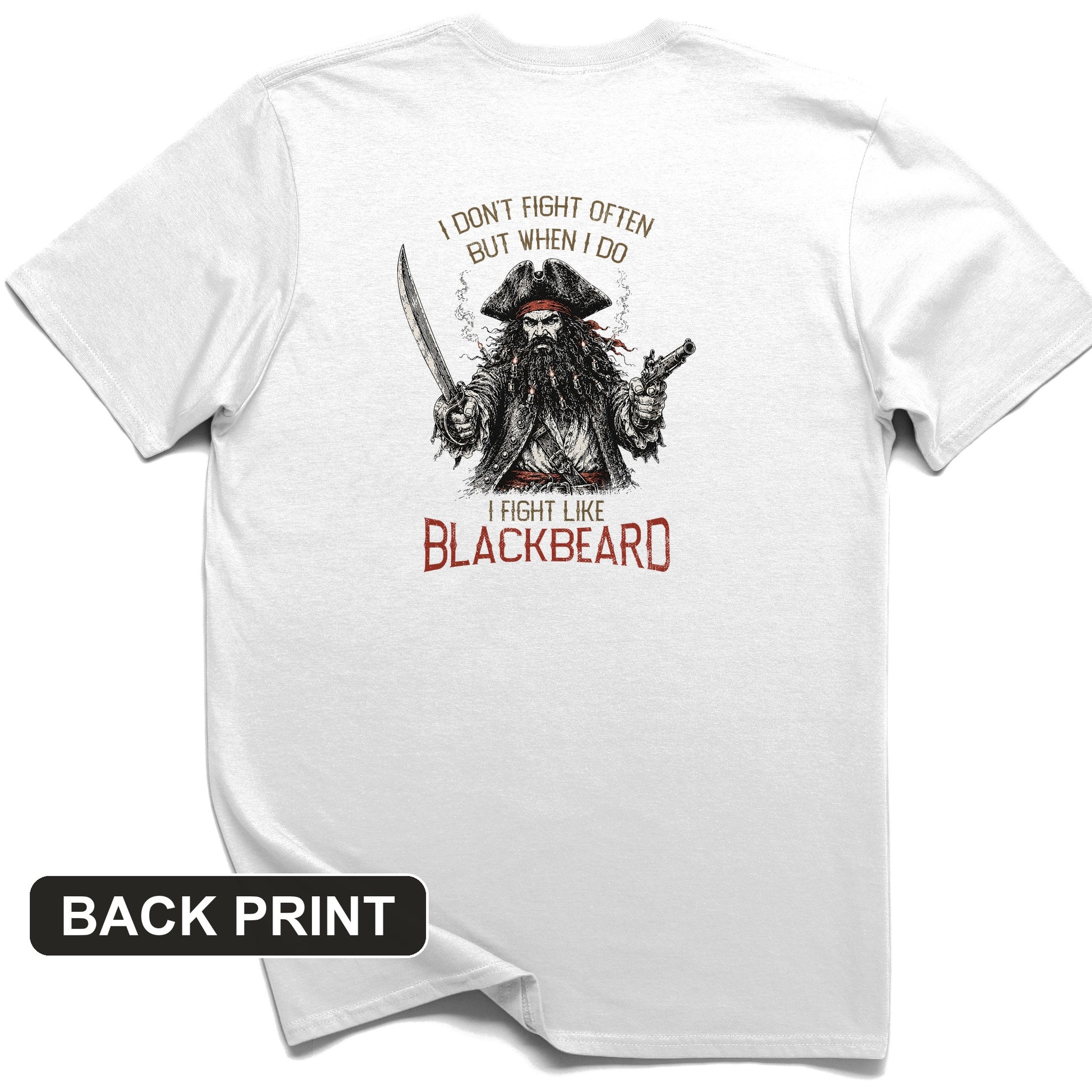 Blackbeard Back Print T-Shirt