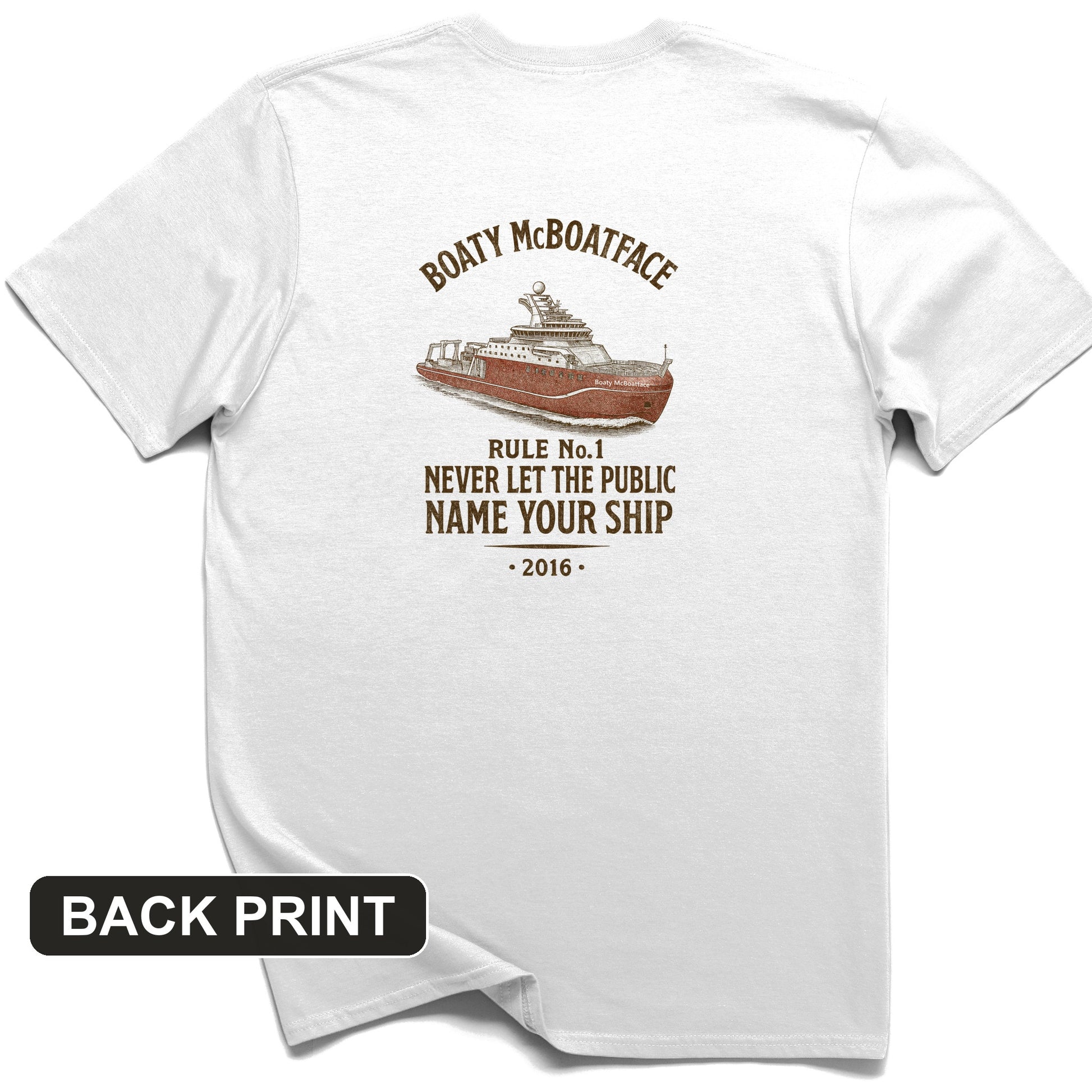 Boaty McBoatface Back Print T-Shirt