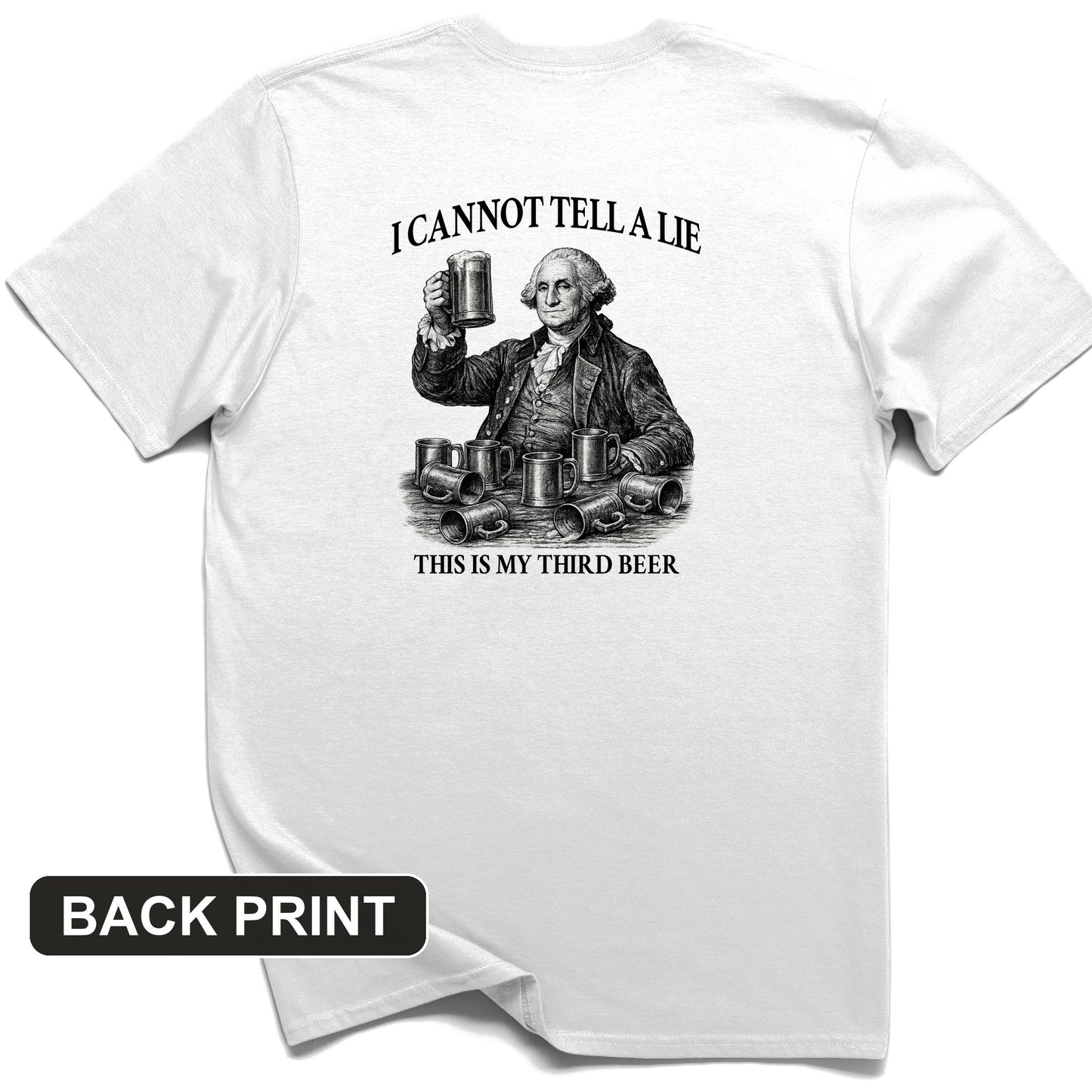 Cannot Tell a Lie Back Print T-Shirt