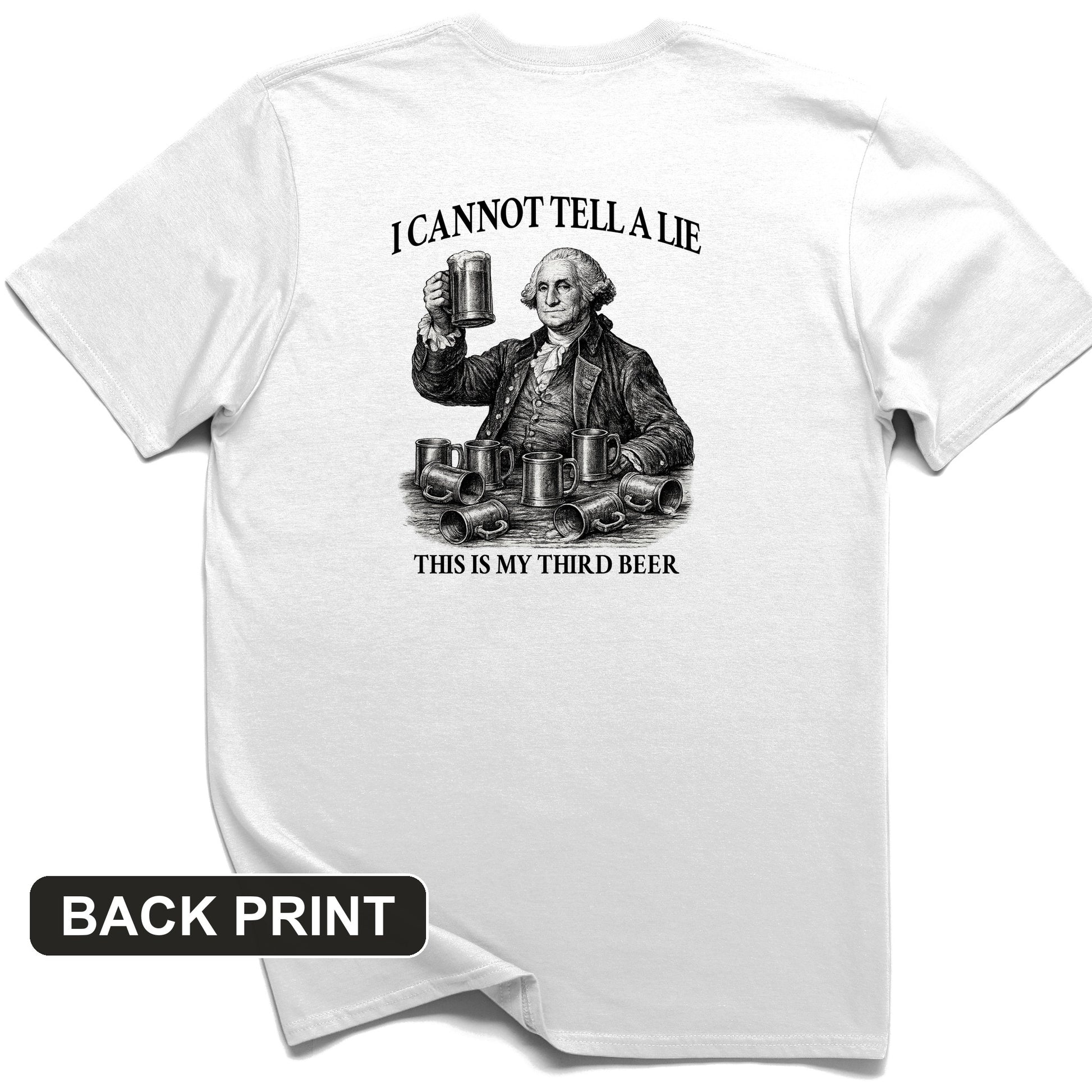 Cannot Tell a Lie Back Print T-Shirt