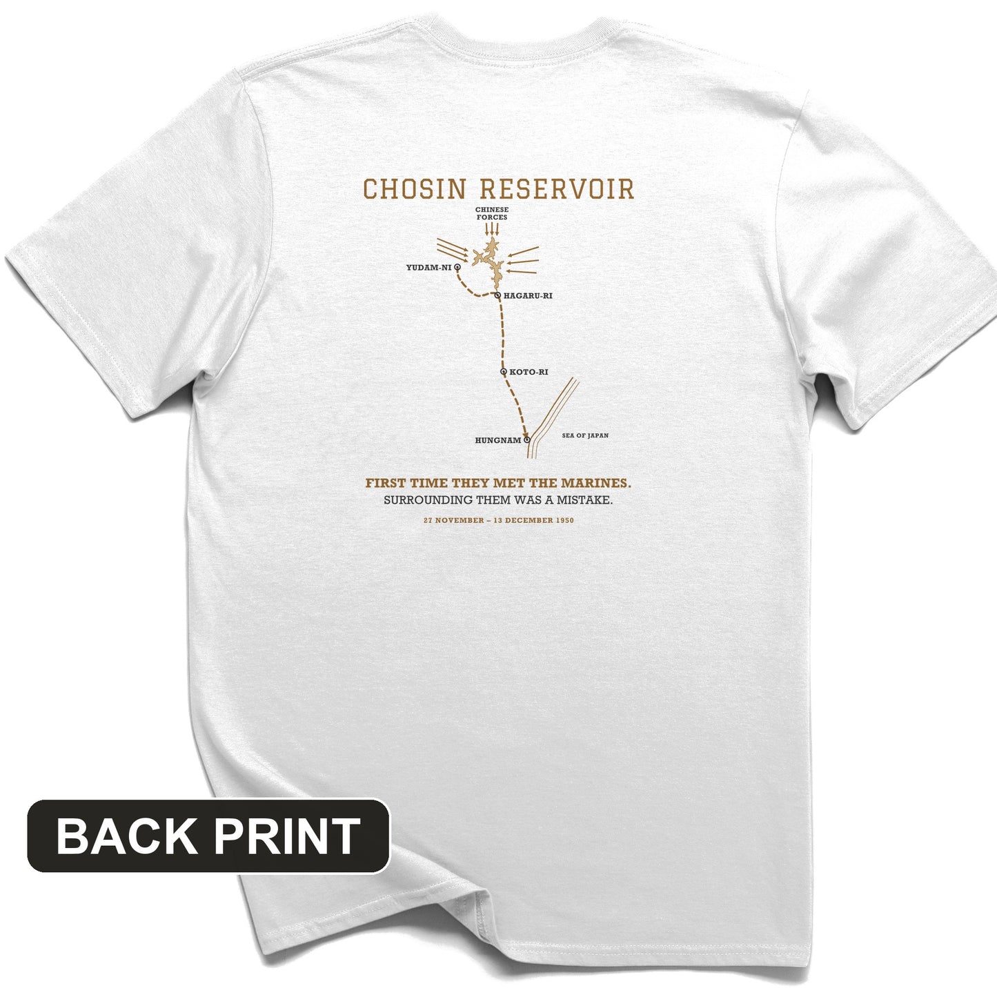 Chosin Reservoir Back Print T-Shirt