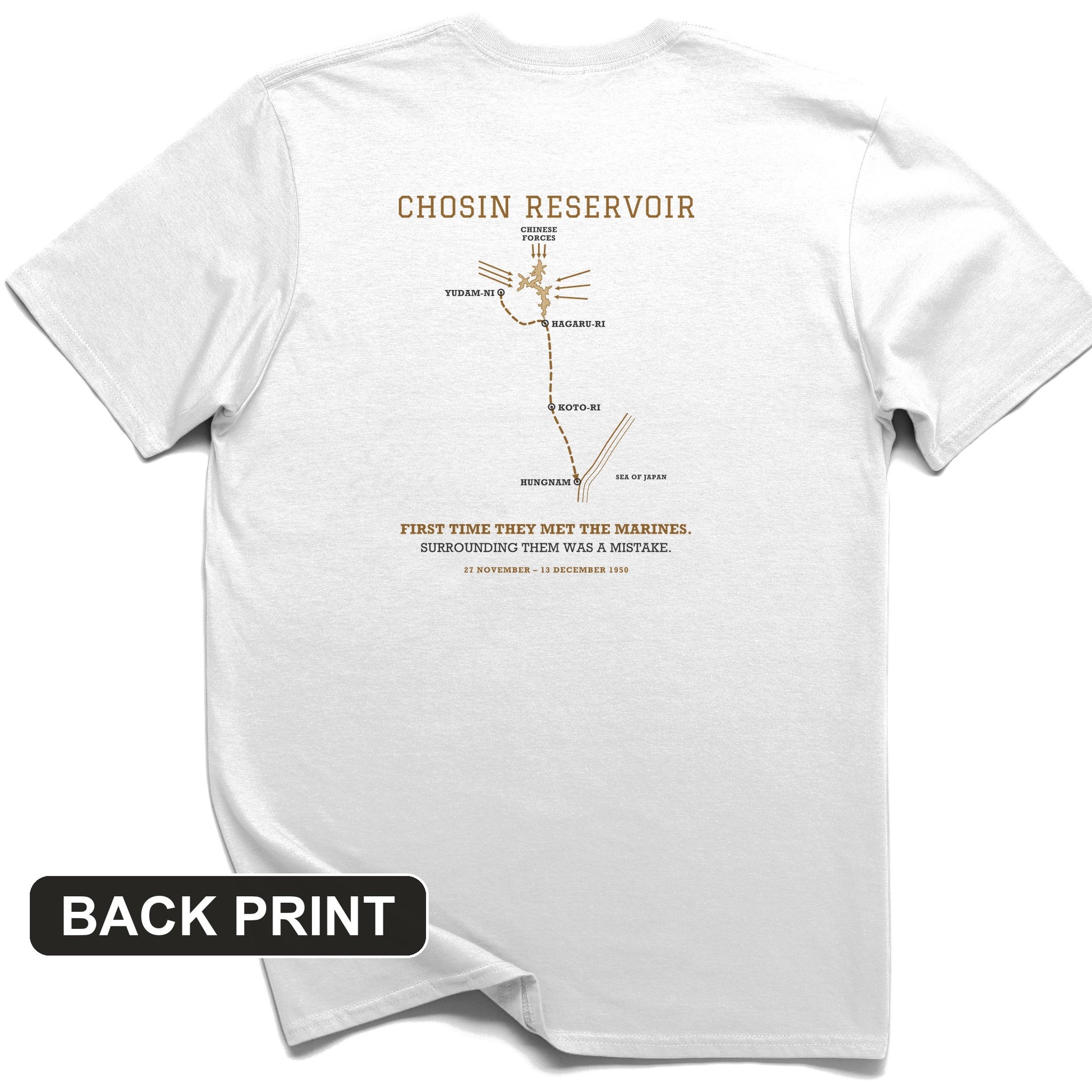 Chosin Reservoir Back Print T-Shirt