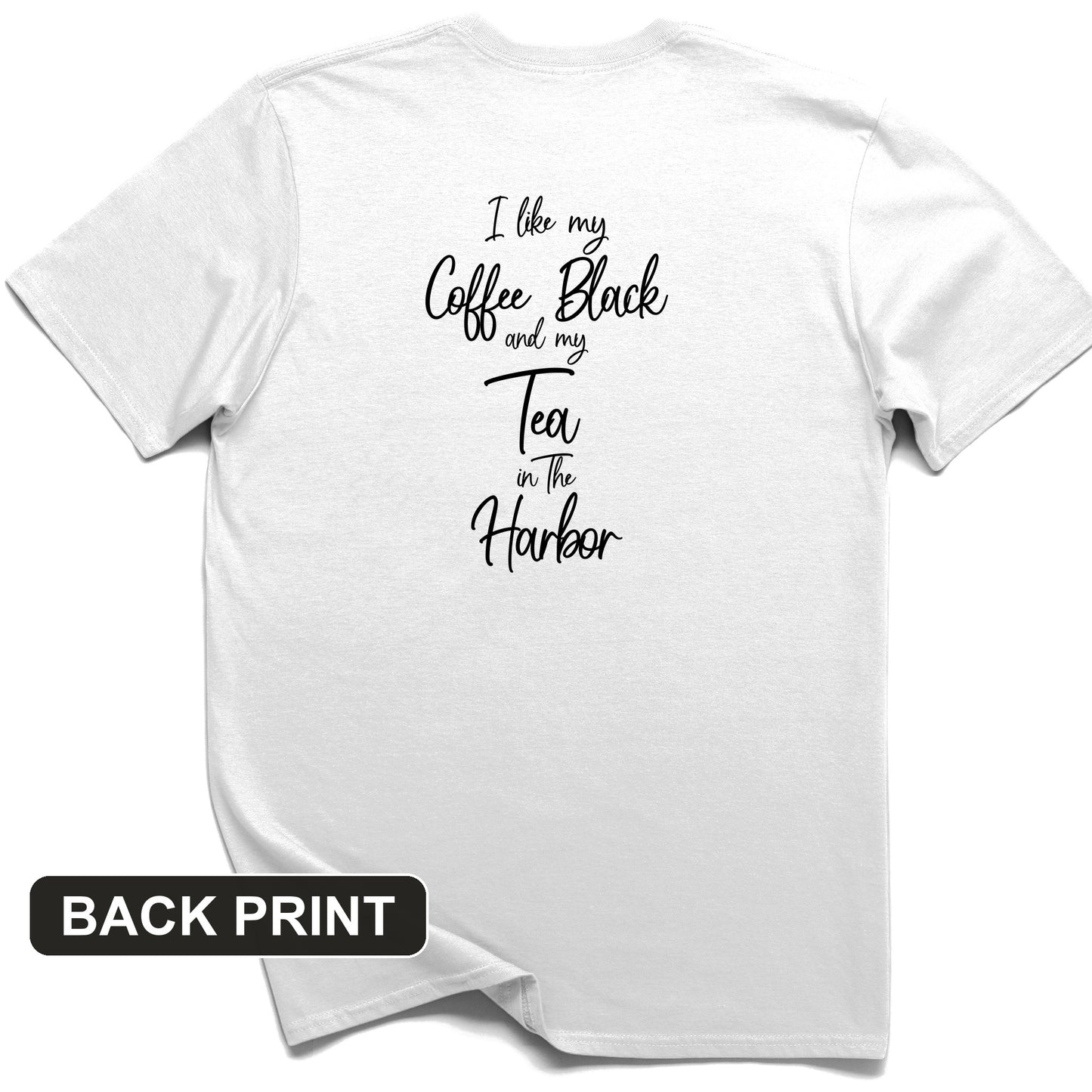 Coffee Black Back Print T-Shirt