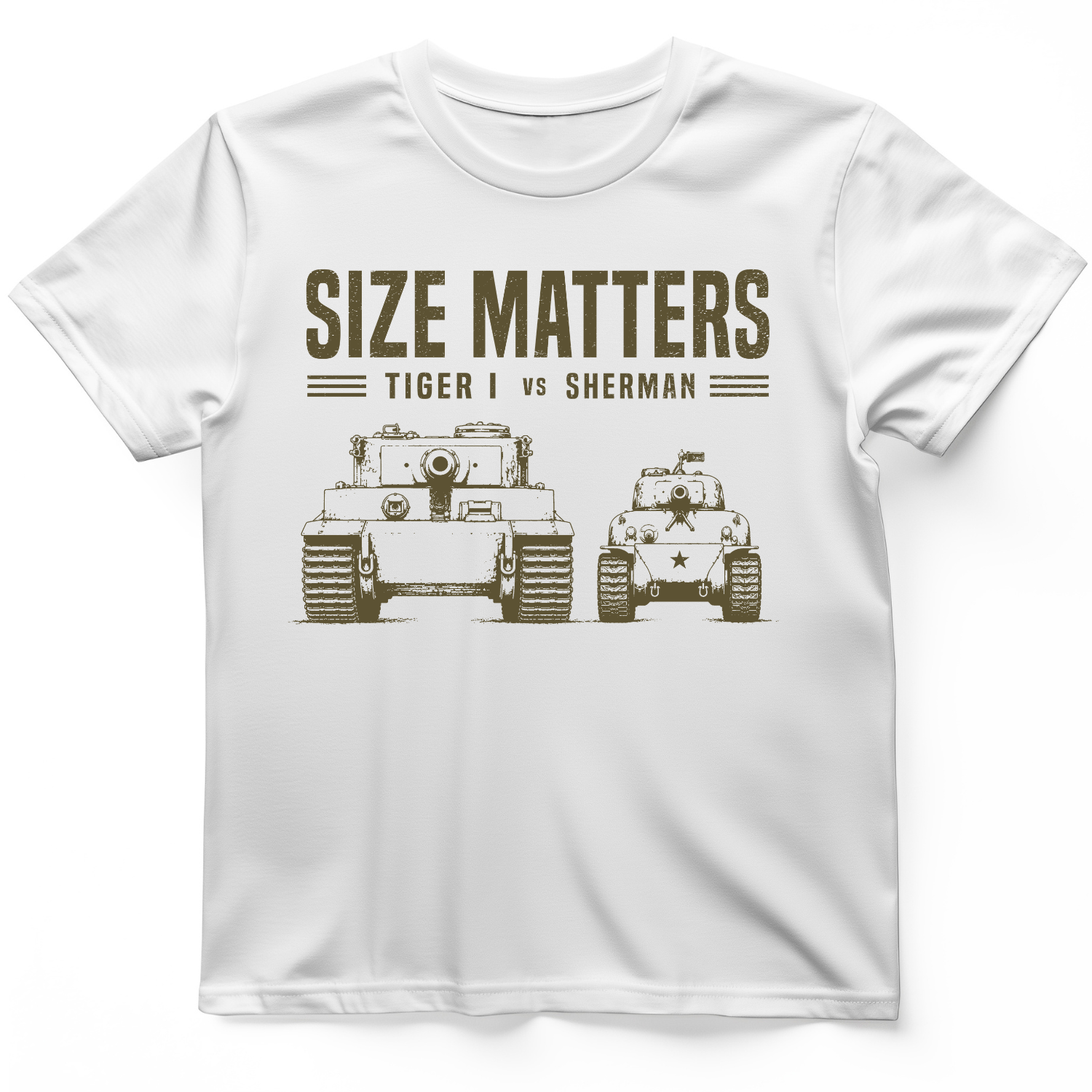 Tiger vs Sherman T-Shirt White / S