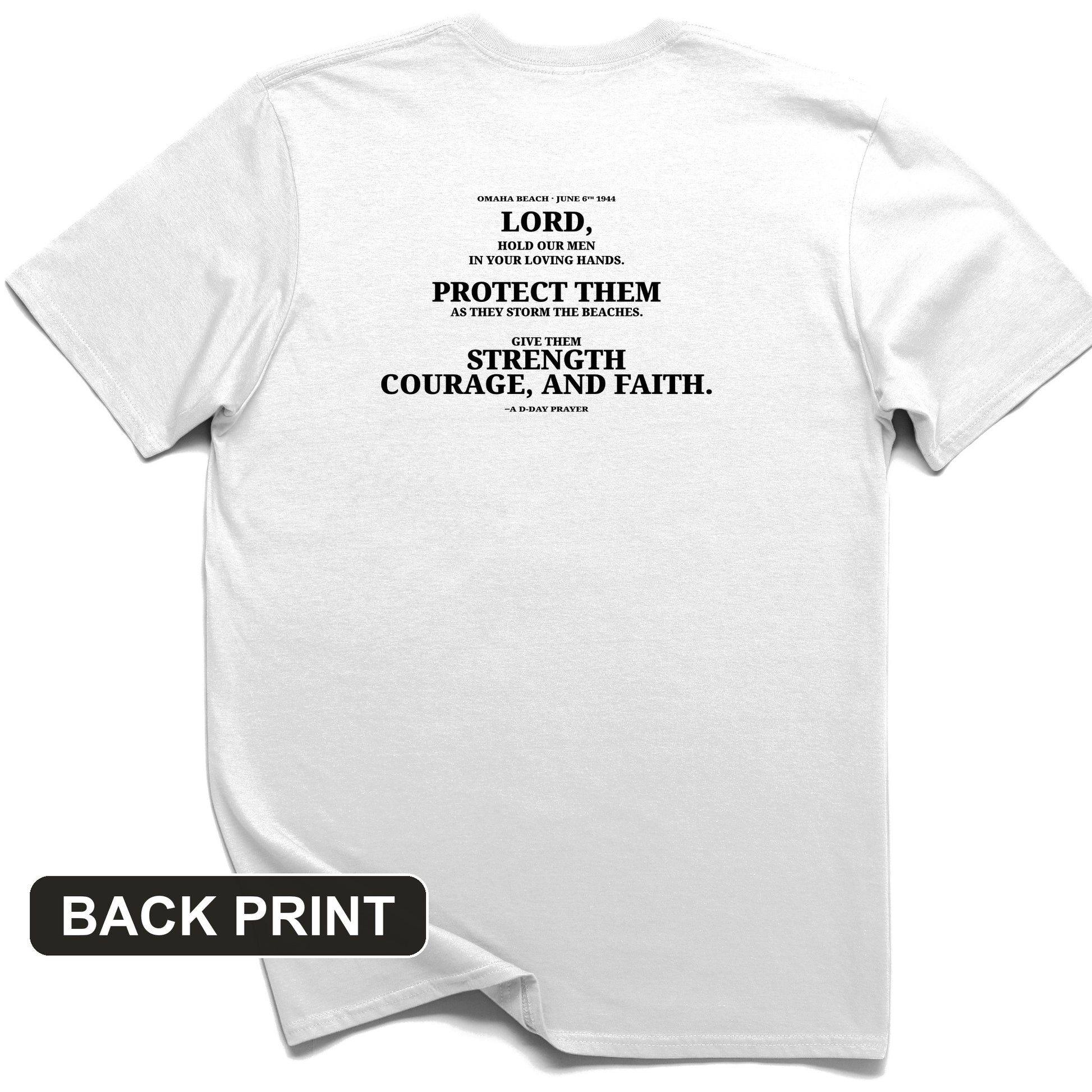 DDay Prayer Back Print T-Shirt