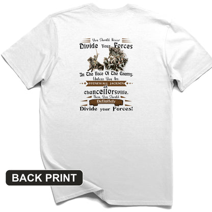 Dividing Forces Back Print T-Shirt