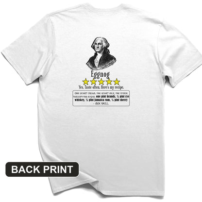 Eggnog George Washington Back Print T-Shirt