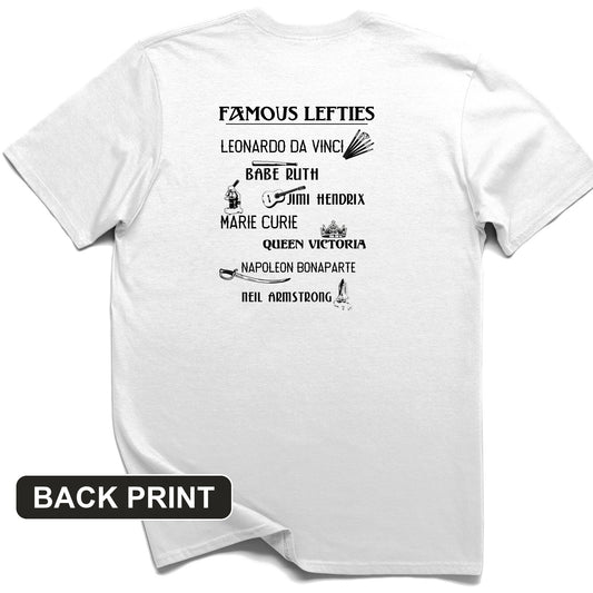 Famous Lefties Back Print T-Shirt