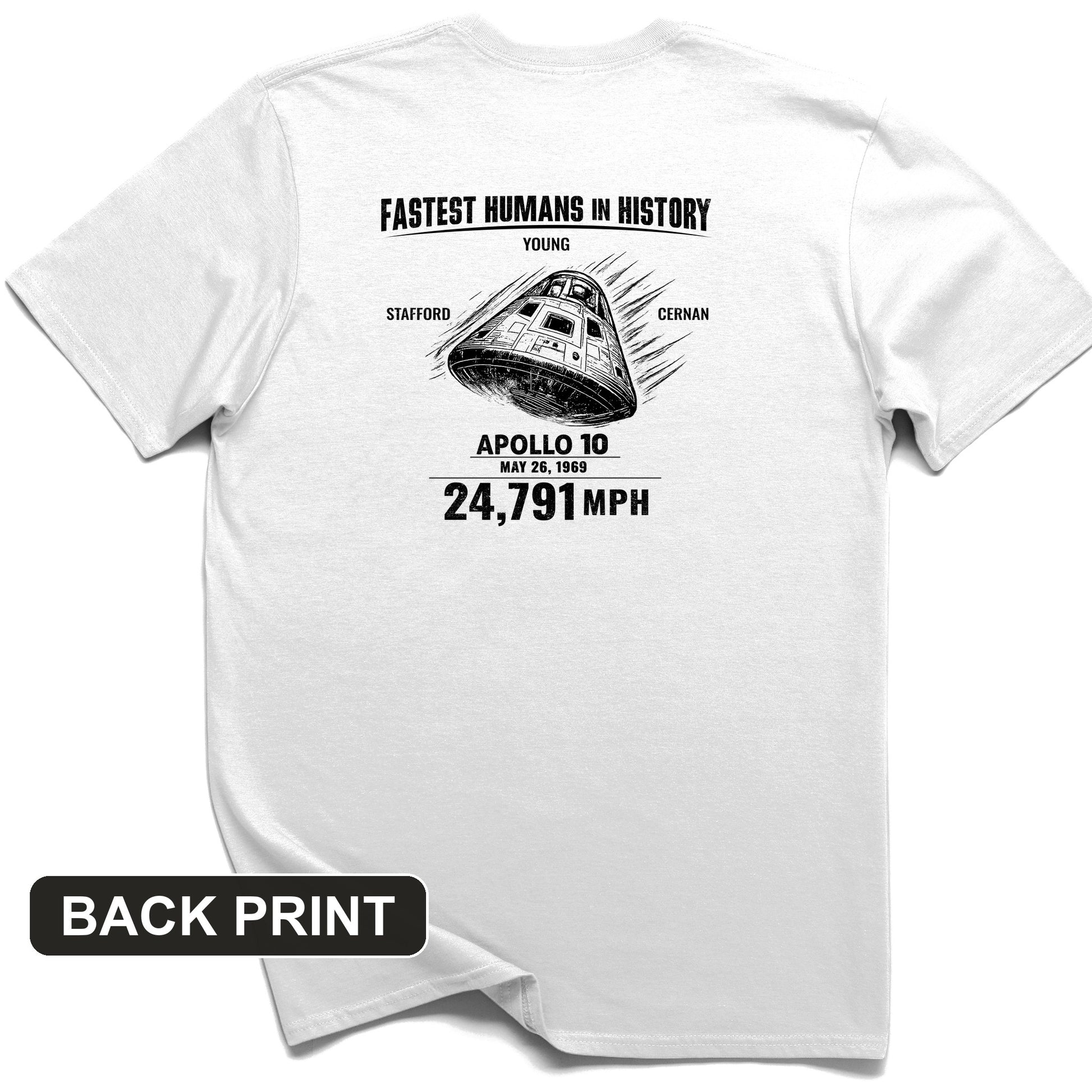 Fastest Humans Back Print T-Shirt