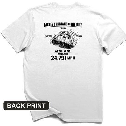 Fastest Humans Back Print T-Shirt