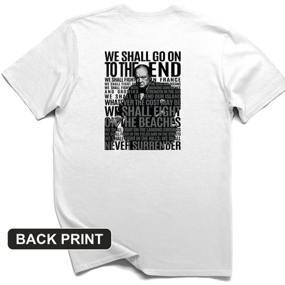 Fight On The Seas And Beaches Back Print T-Shirt