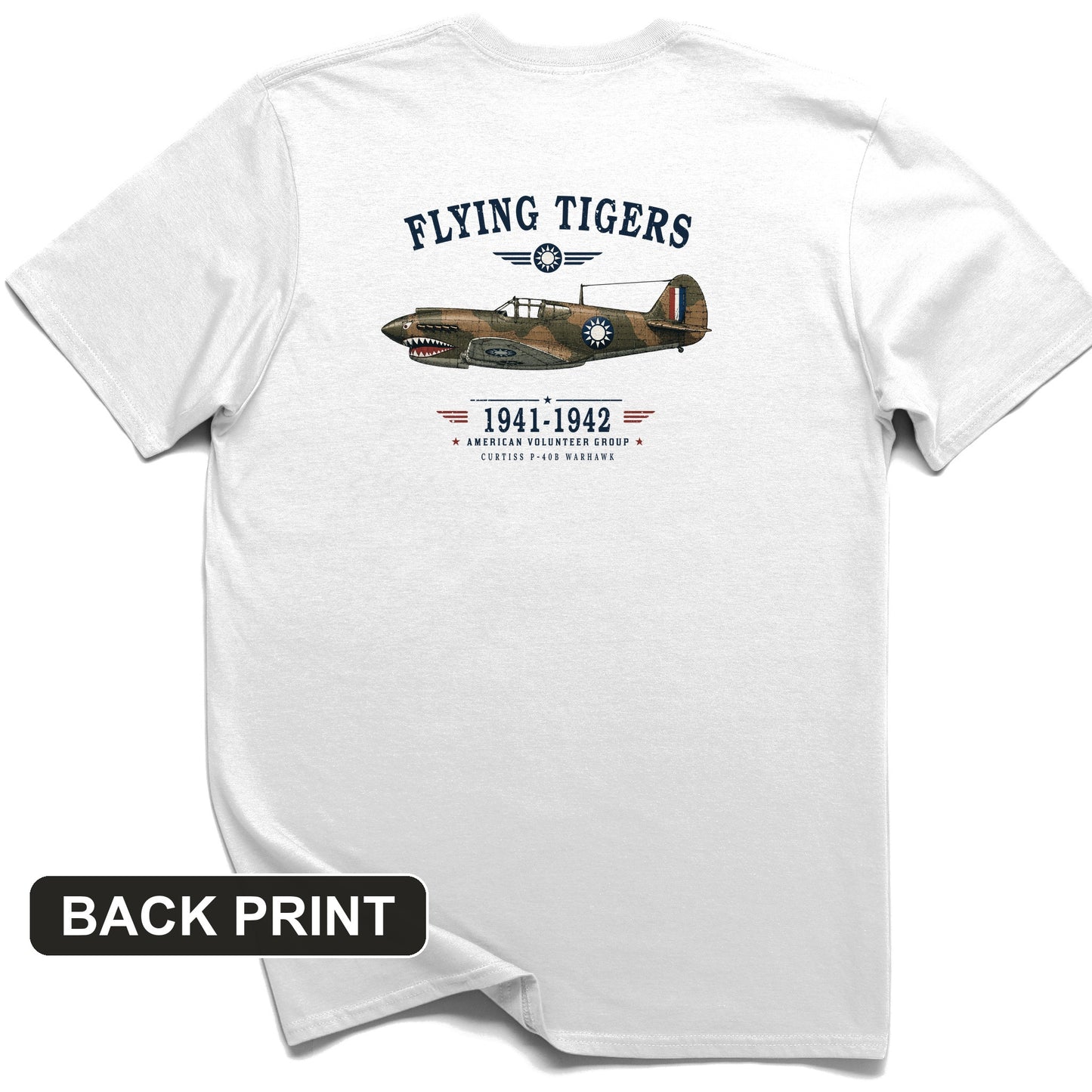Flying Tigers Back Print T-Shirt