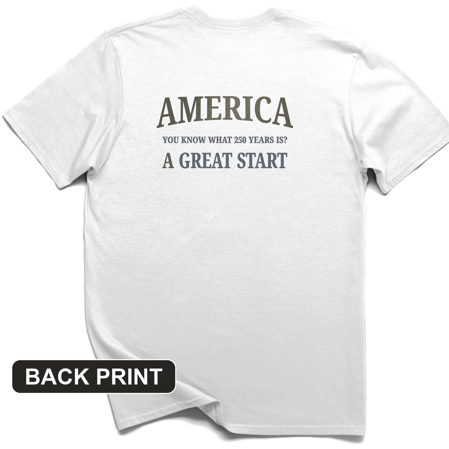 Great Start Back Print T-Shirt