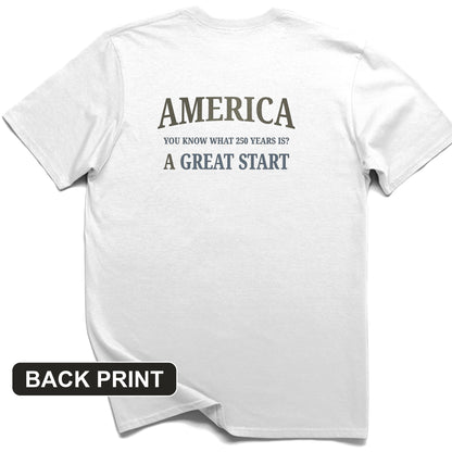 Great Start Back Print T-Shirt