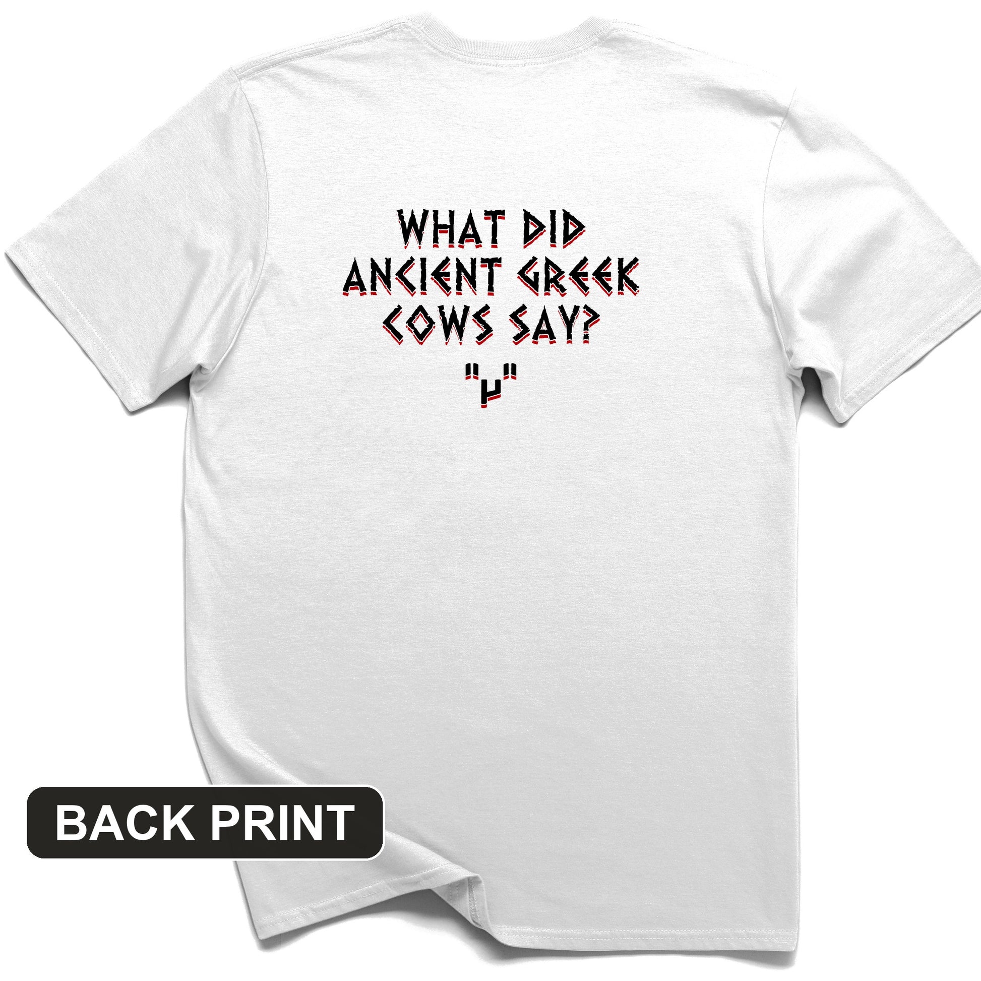 Greek Cows Back Print T-Shirt