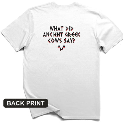 Greek Cows Back Print T-Shirt