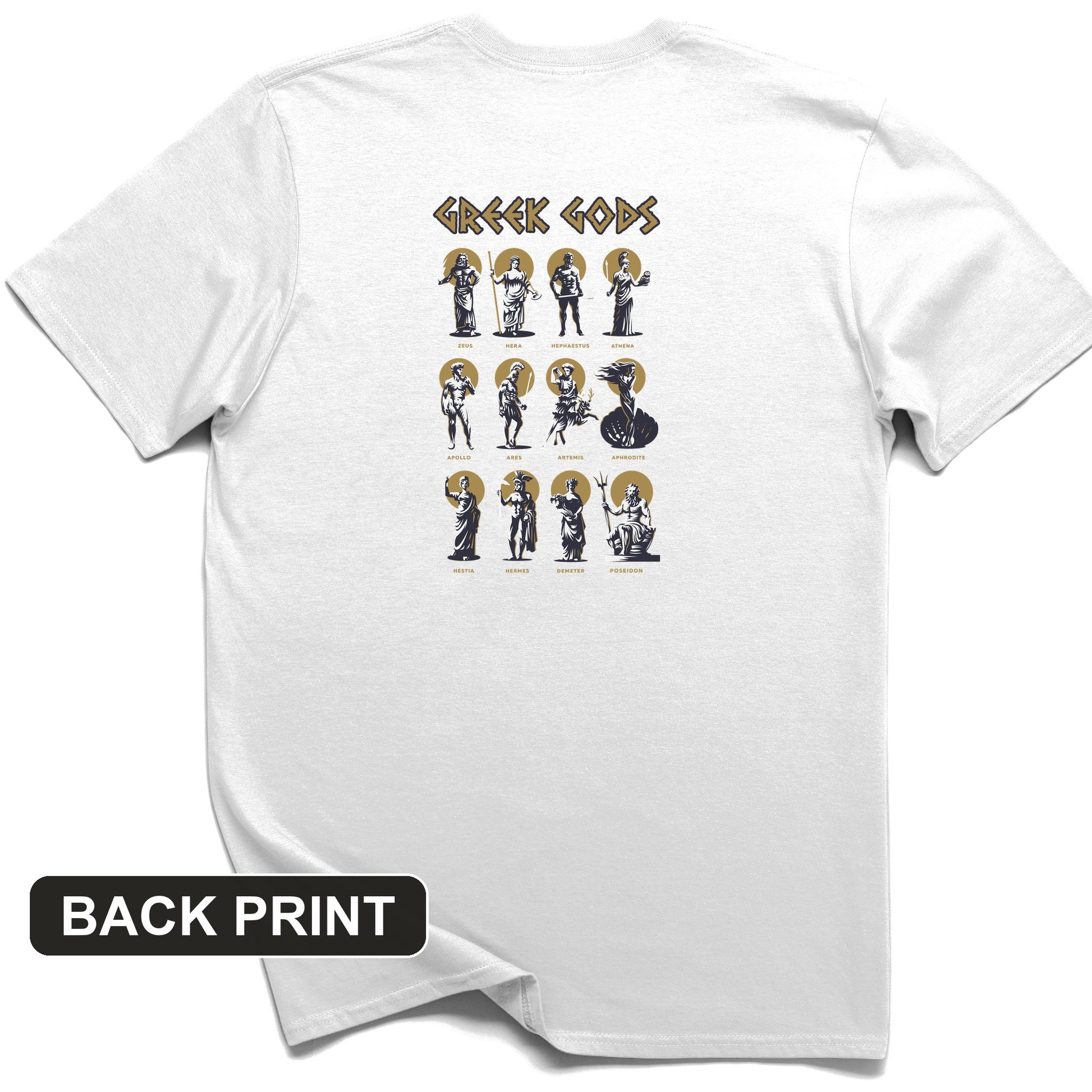 Greek Gods Back Print T-Shirt