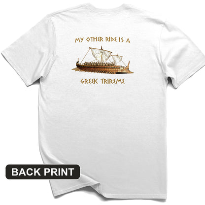 Greek Trireme Back Print T-Shirt