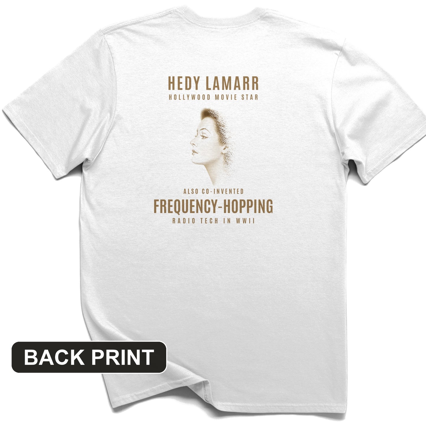 Hedy Lamarr Back Print T-Shirt