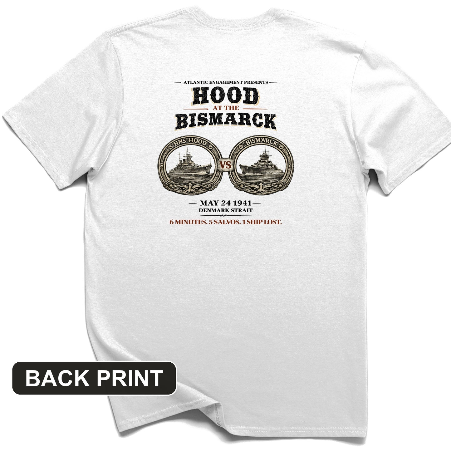 Hood vs Bismark Back Print T-Shirt