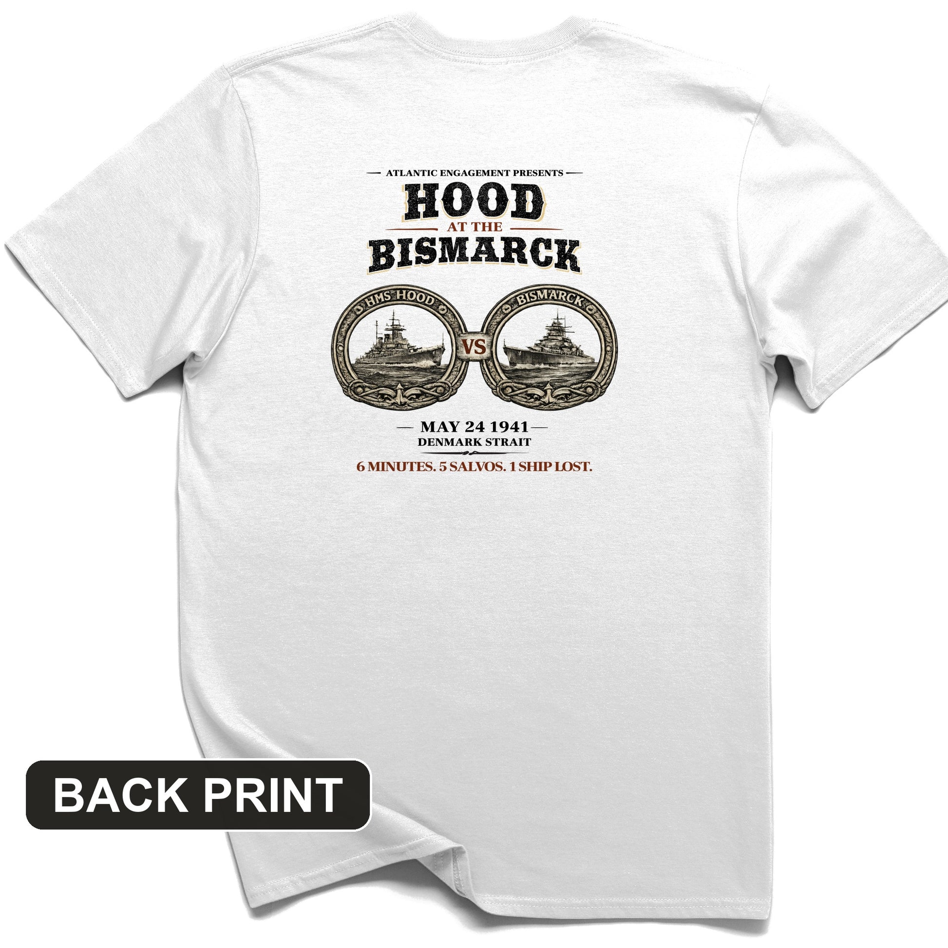 Hood vs Bismark Back Print T-Shirt