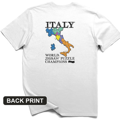 Italy Jigsaw Puzzle Back Print T-Shirt