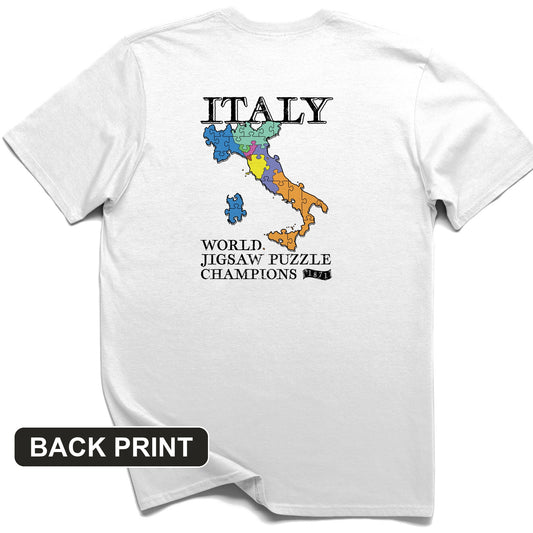 Italy Jigsaw Puzzle Back Print T-Shirt
