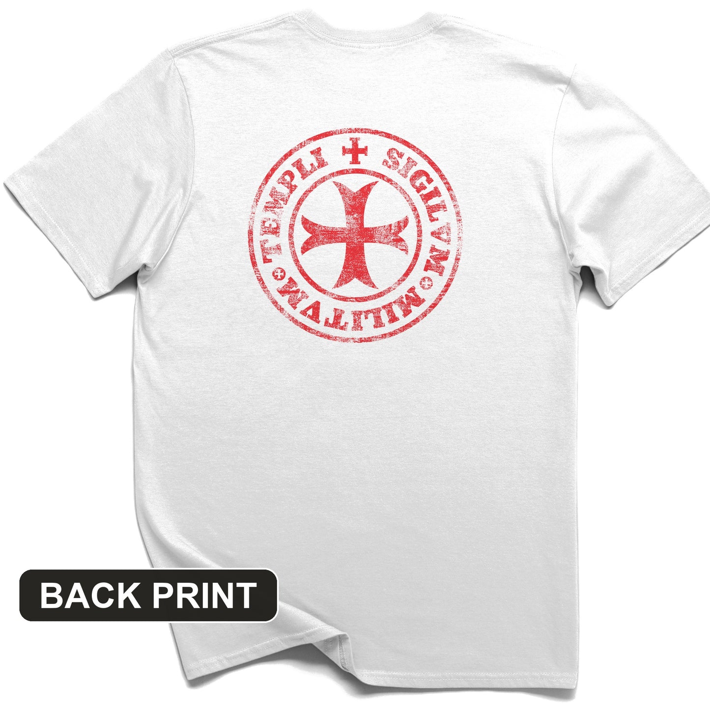Knights Templar 2 Back Print T-Shirt