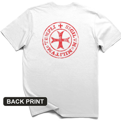 Knights Templar 2 Back Print T-Shirt