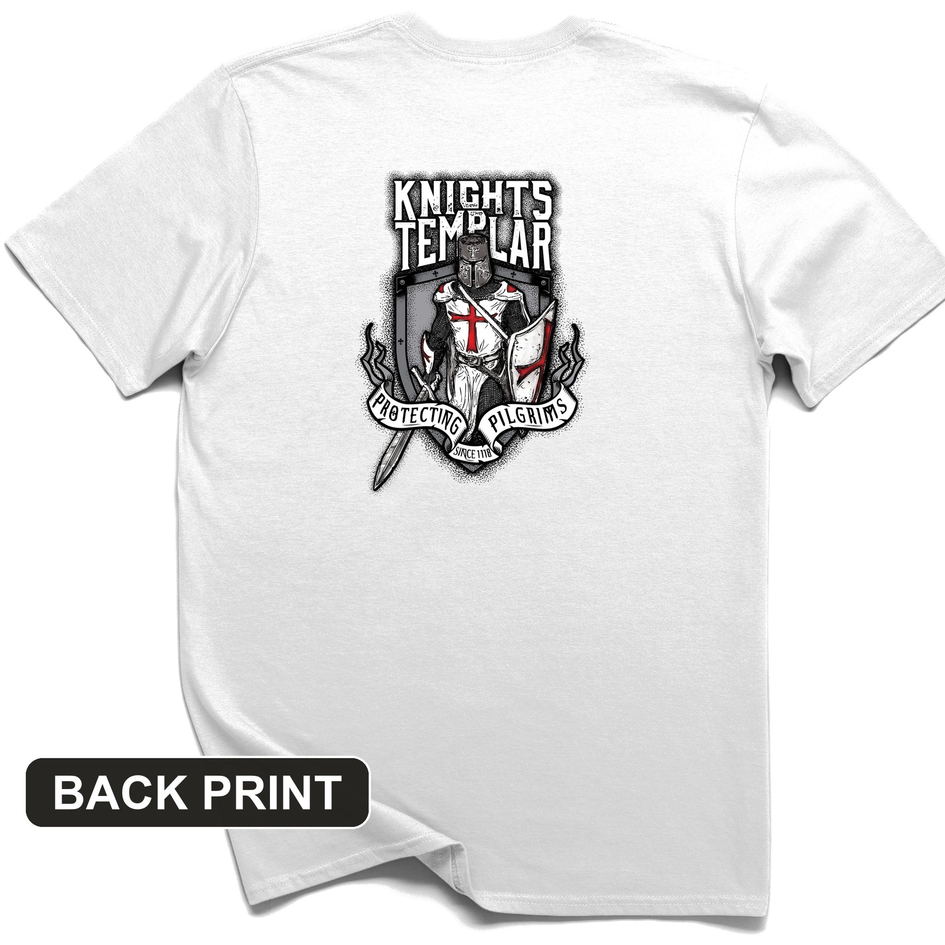Knights Templar Back Print T-Shirt