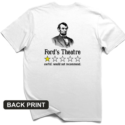Lincoln One Star Review Back Print T-Shirt