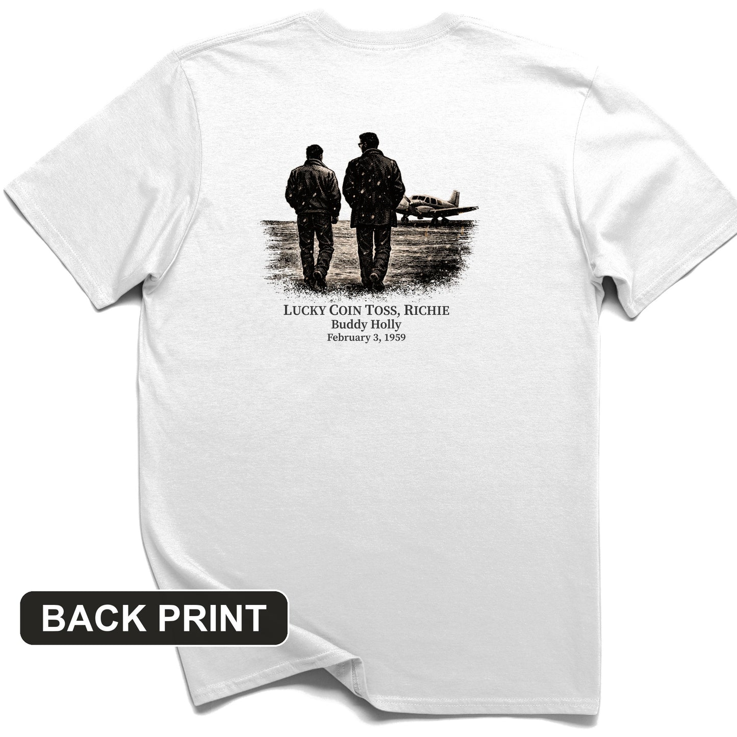 Lucky Coin Toss Back Print T-Shirt