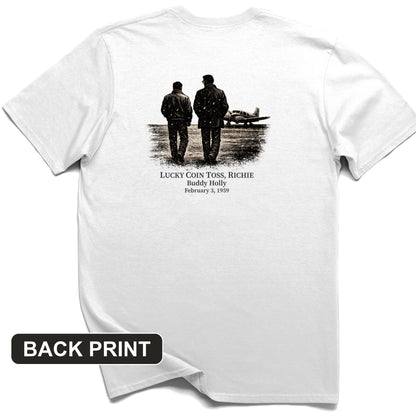 Lucky Coin Toss Back Print T-Shirt