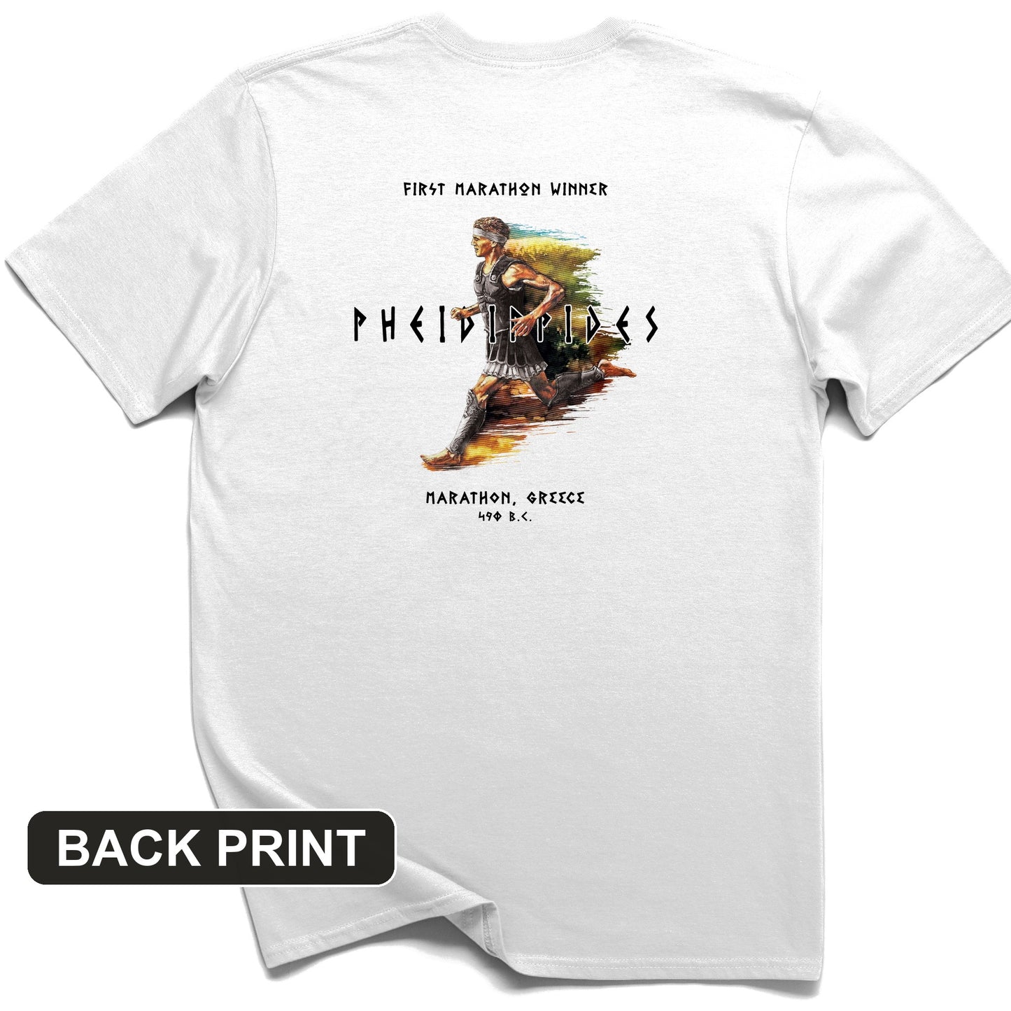 Marathon Run Back Print T-Shirt