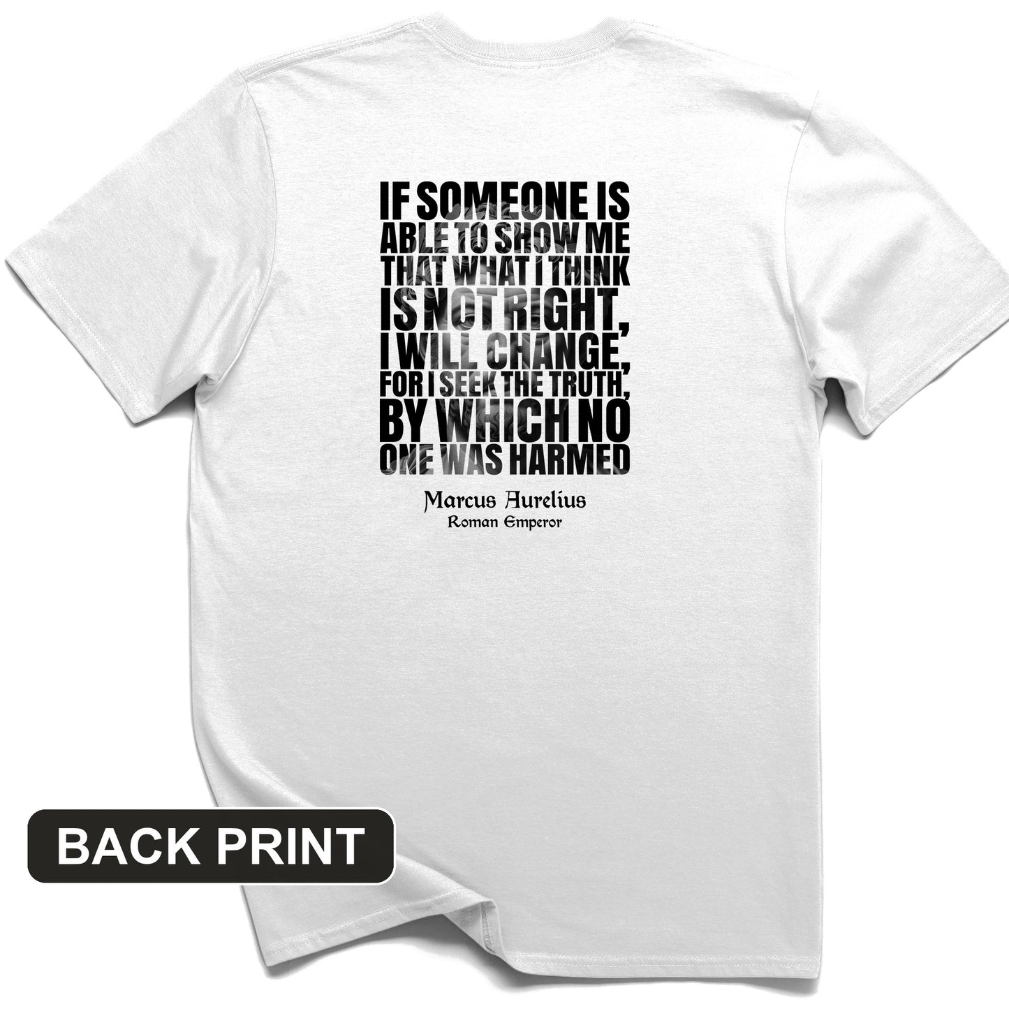 Marcus Aurelius Quote Back Print T-Shirt