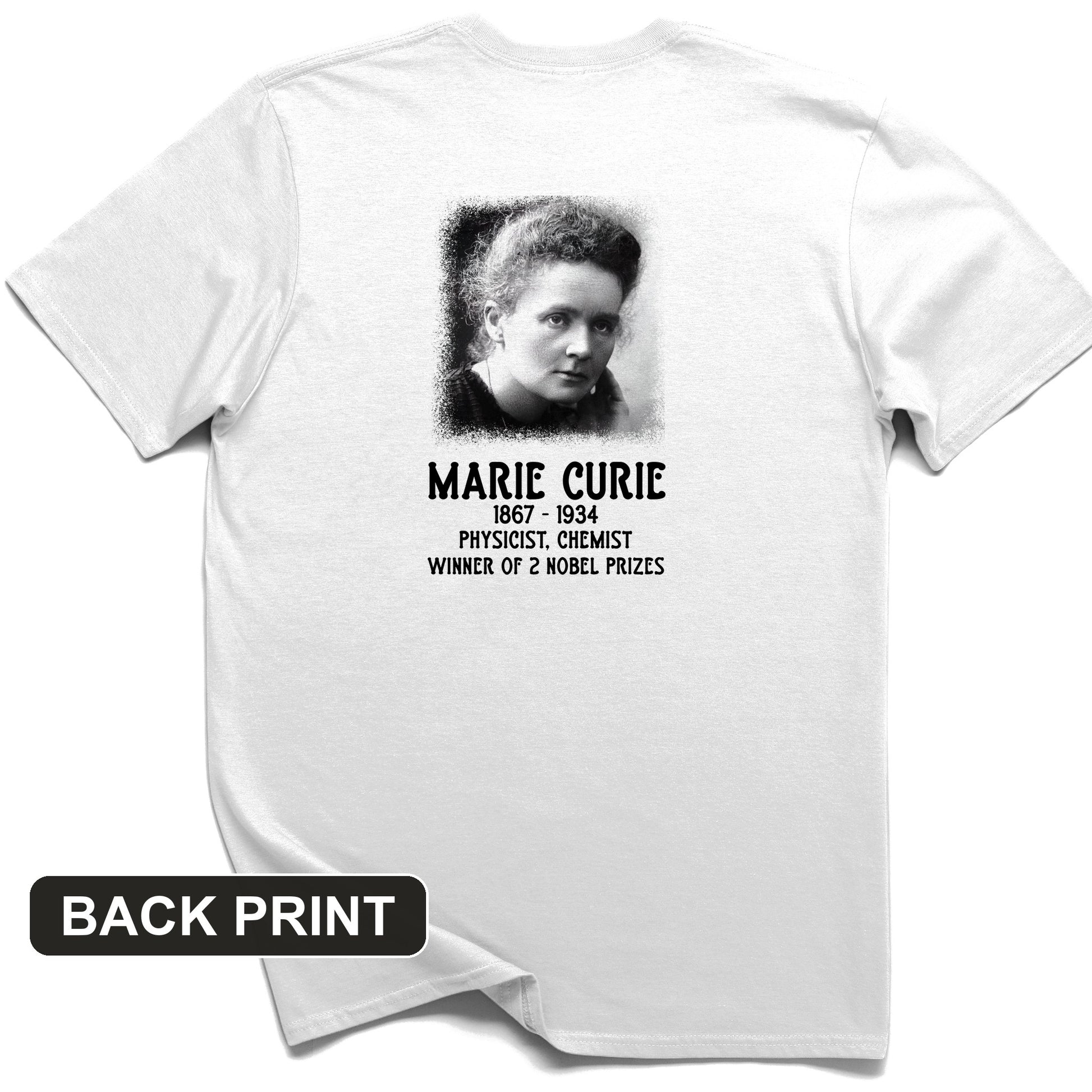Marie Curie Back Print T-Shirt