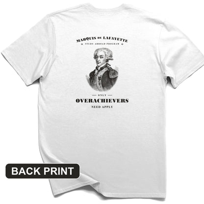 Marquis de Lafayette Study Abroad Program Back Print T-Shirt