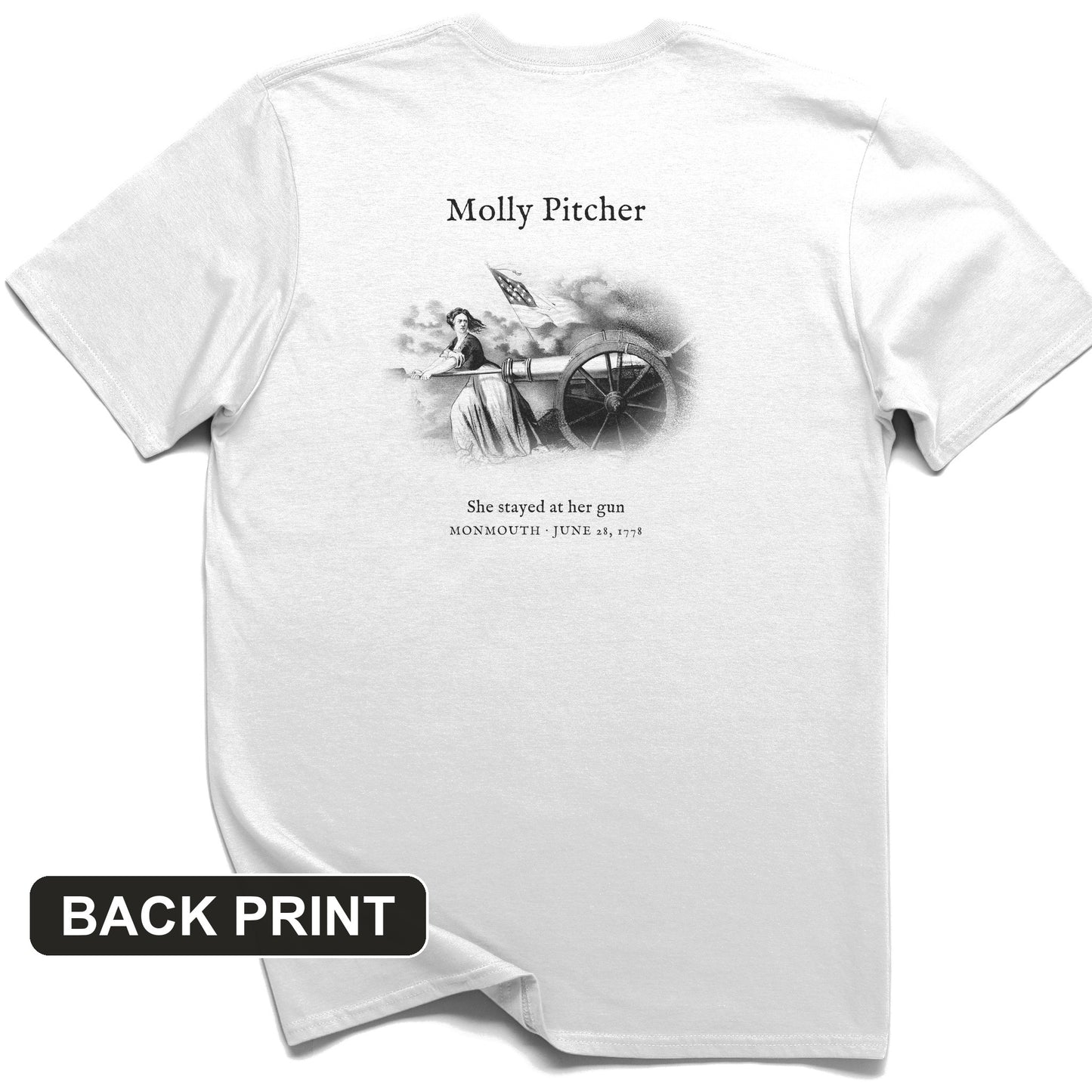 Molly Pitcher Back Print T-Shirt