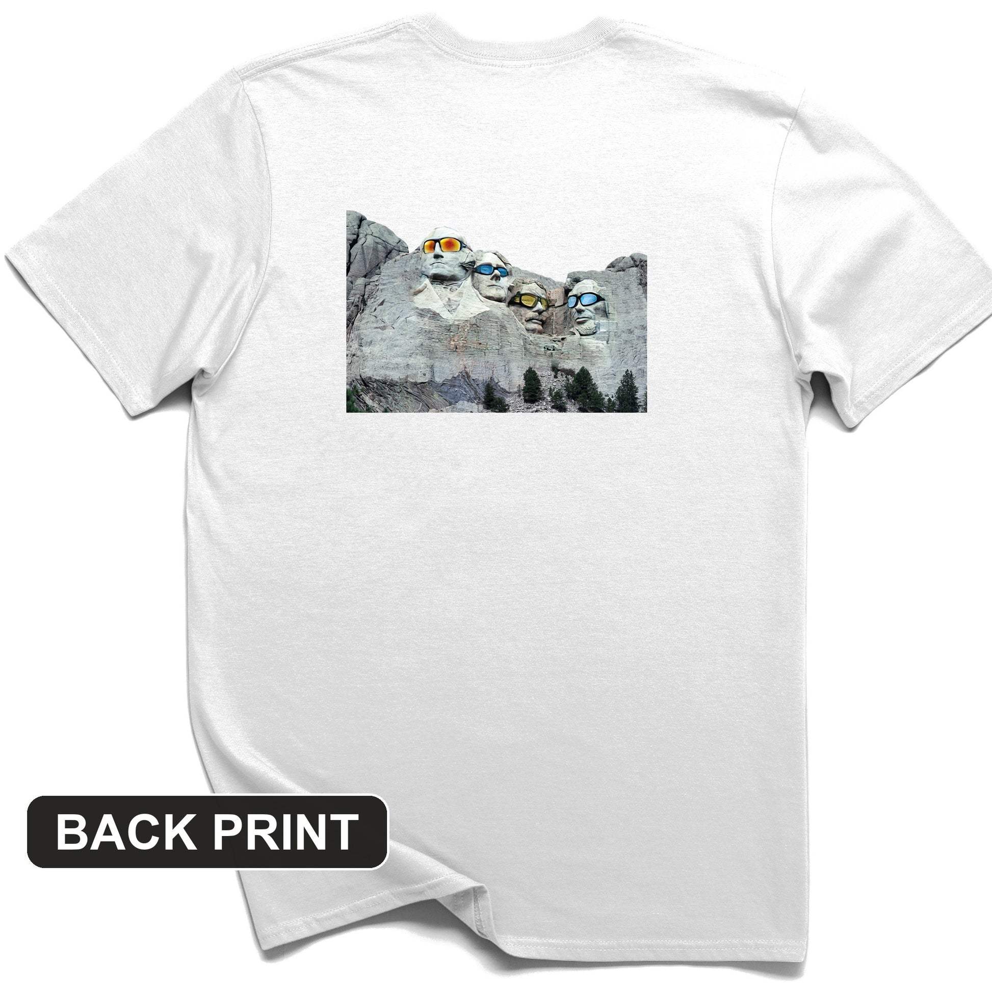 Mount Rushmore Shades Back Print T-Shirt