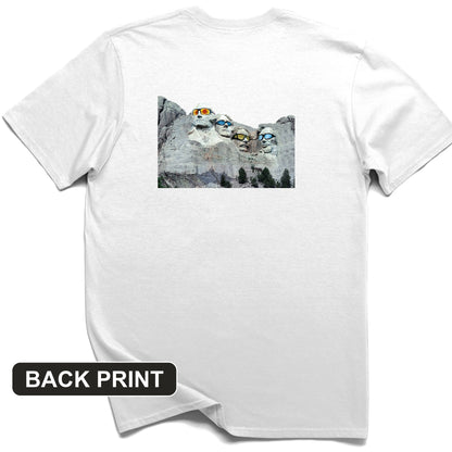 Mount Rushmore Shades Back Print T-Shirt
