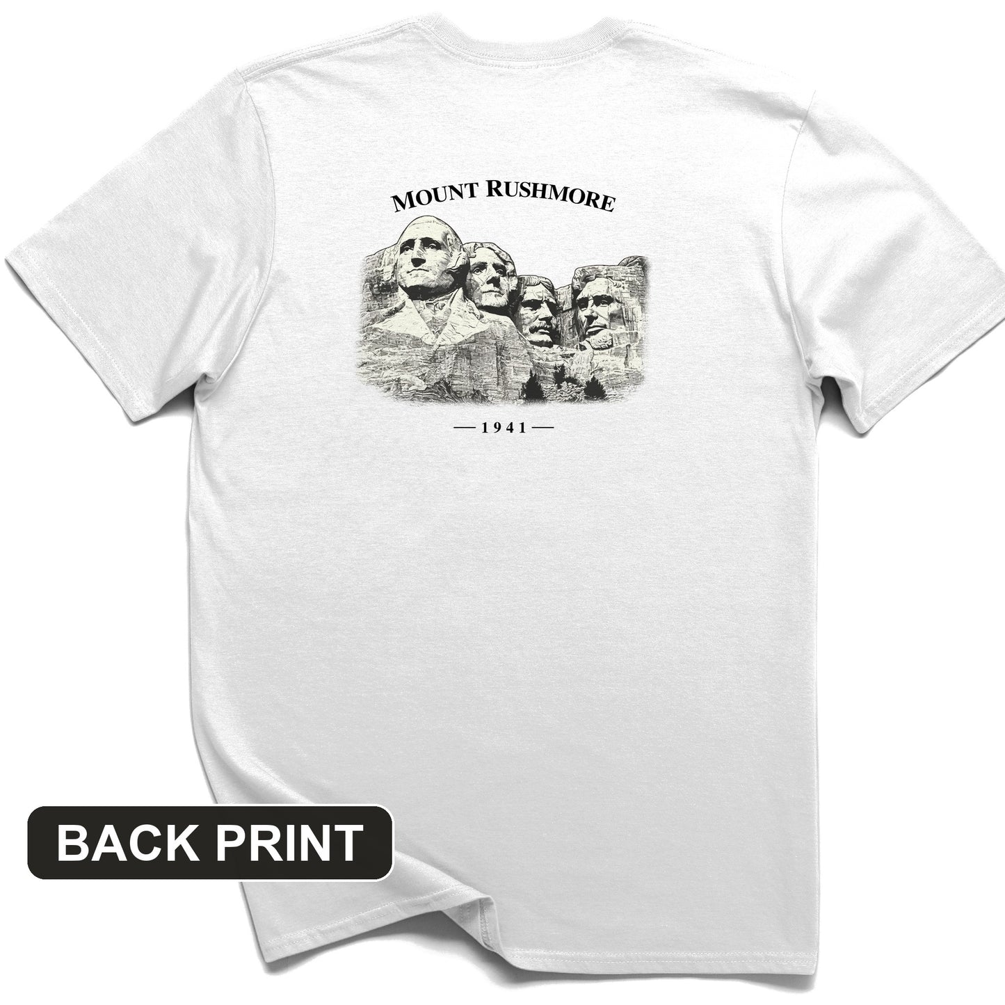 Mount Rushmore Back Print T-Shirt