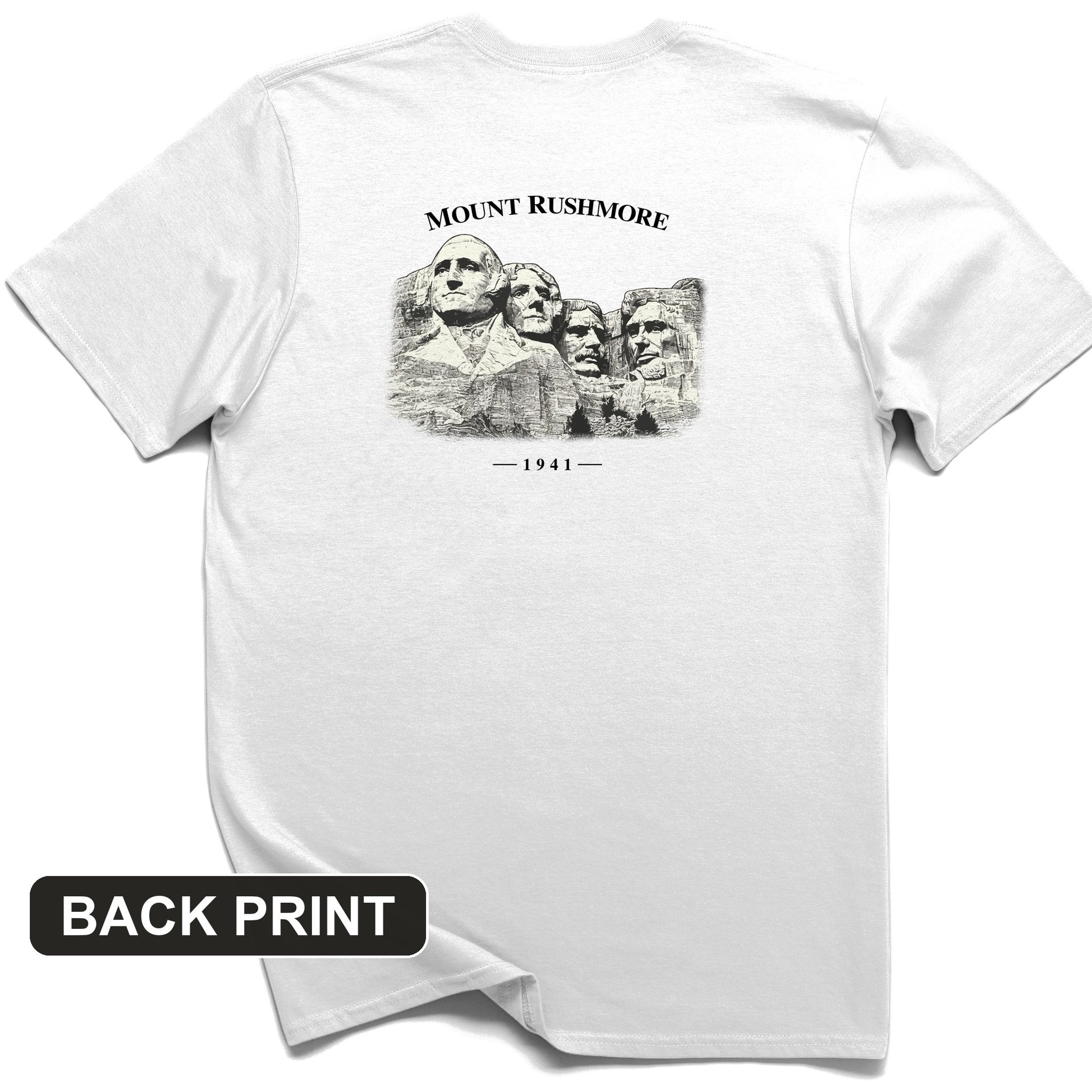 Mount Rushmore Back Print T-Shirt
