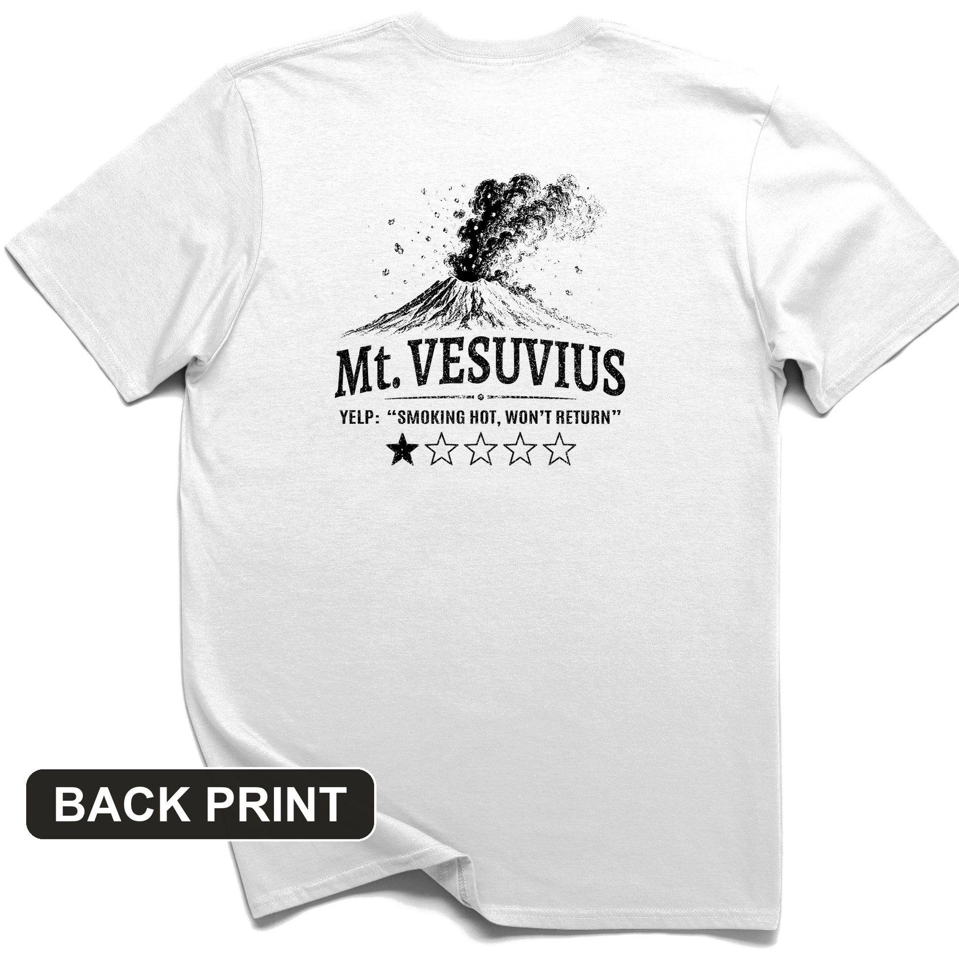 Mount Vesuvius Back Print T-Shirt