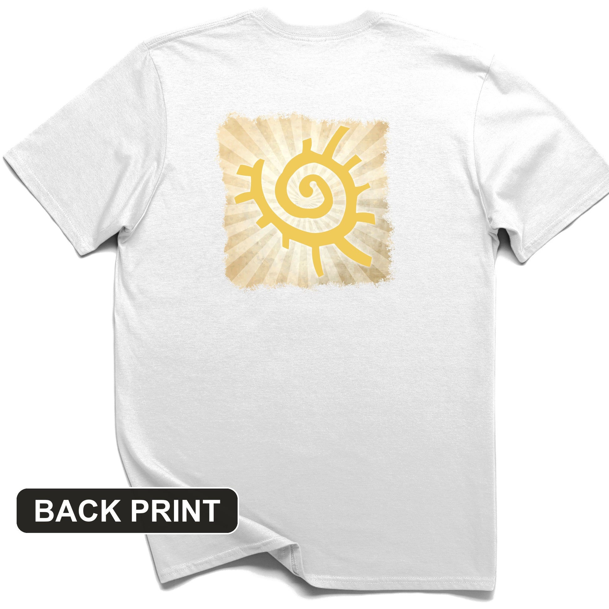Native American Sun Symbol Back Print T-Shirt