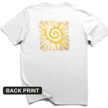 Native American Sun Symbol Back Print T-Shirt