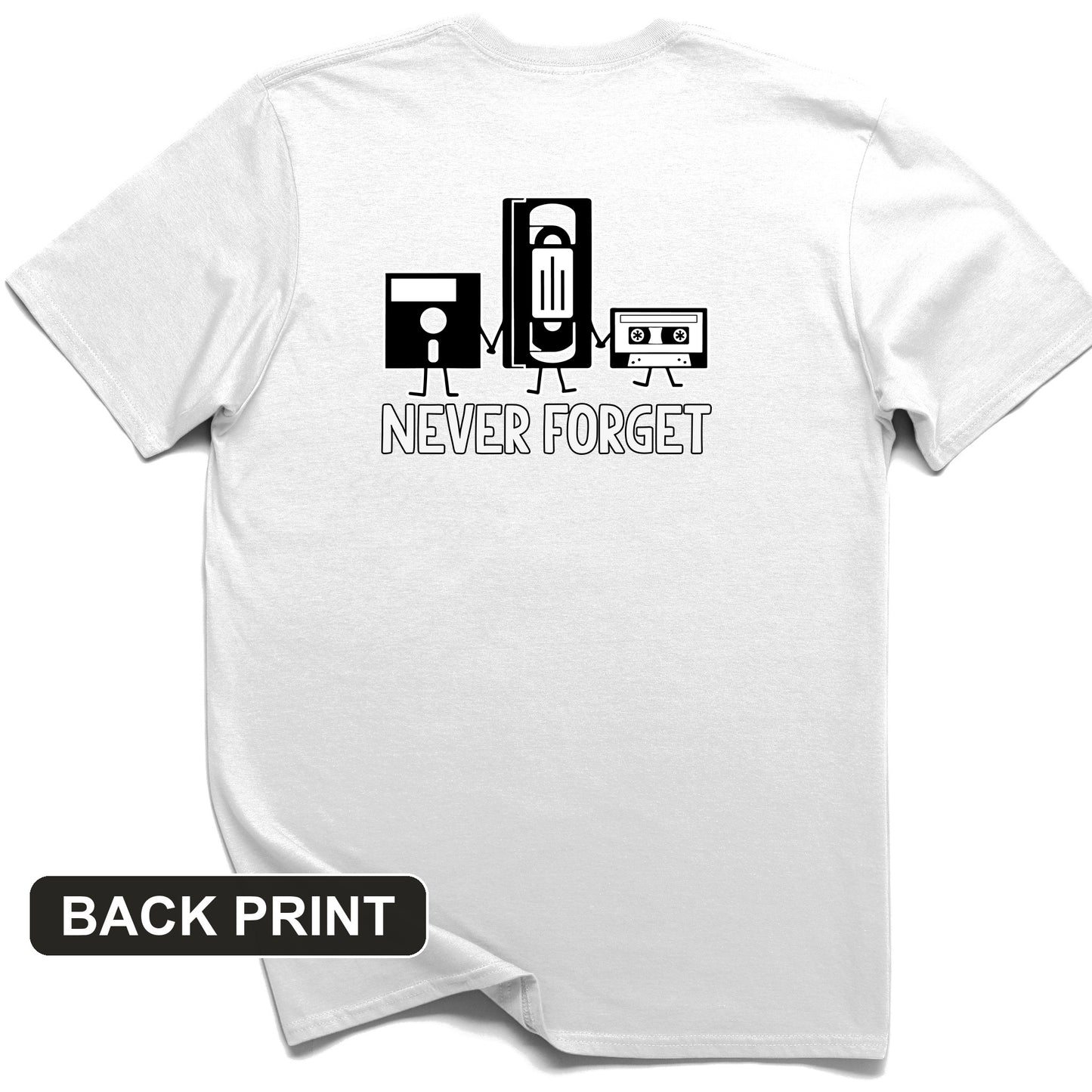 Never Forget Back Print T-Shirt